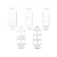 Dynacom 10600-PDF1-WH Wall Plate, Decor Mounting Bracket, 1-Port, White