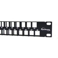 Dynacom 2013-48FM1U Ultra High-Density Blank Patch Panel, 48-Port, 1U