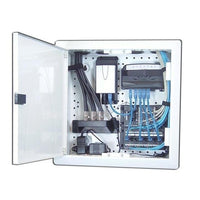 Dynacom 800-F14-BD Metal Media Center Cabinet 14" for Wall Mounting, Powder-Coat White