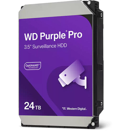 WD 24TB Purple Pro 7200 rpm SATA III 3.5" Internal Surveillance Hard Drive WD240PURP