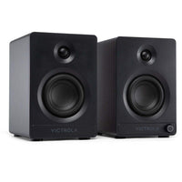 Victrola VPS-400-BLK Tempo Bluetooth Bookshelf Speakers, Black