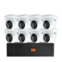 Digital Watchdog DW-DX1VSTK48 (1) BJDX1104T-LX Blackjack DX Server, Intel Celeron Processor + (8) VSTB04BI MEGApix 4MP turret IP Camera with Fixed Lens and IR
