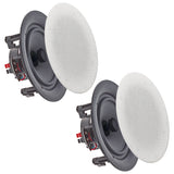 Vaiyer VRWTICF650 6.5" Inch 8 Ohm 200 Watts Frameless Speakers Flush Mount in-Wall in-Ceiling 2-Way Mid Bass Woofer (Pair)