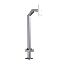 PEDESTAL 22PE1-2NIP-02-304 42" Stainless Gooseneck Pedestal - 2NIP Verso Dual Module