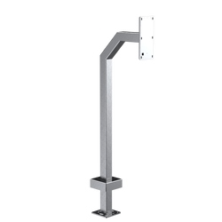 PEDESTAL 22PE1-2NIP-02-304 42" Stainless Gooseneck Pedestal - 2NIP Verso Dual Module