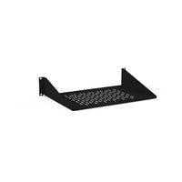 12" Vented Economy Rack Shelf, 2U, CRS, Black
