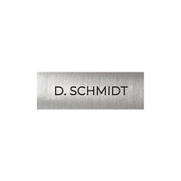 DoorBird D11X Nameplate for Call Button, Individual Engraving, White Aluminium (RAL 9006)