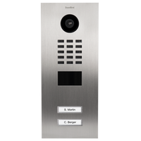 DoorBird 429663668 D2202V Flush-Mount IP Video Intercom, 2 Call Buttons, Brushed Stainless Steel V2A