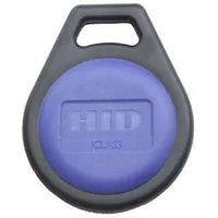 HID 3250PNNAN iCLASS 2k SE Smart Key, SIO Programmed, Sequential Matching Encoded/Printed (Engraved), Black with Blue In