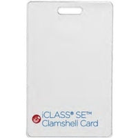 HID 3350PMSSV-PACK50 iCLASS 2k SE Clamshell Card, SIO Programmed, Matte White and Base with Molded HID Logo
