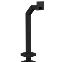 PEDESTAL PRO 33PE1-2NIP-03-CRS 42" Heavy Duty Gooseneck Pedestal - 2NIP Indoor Touch 2.0