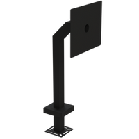 PEDESTAL PRO 33PE1-INVU-01-CRS 42" Steel Gooseneck Pedestal - Invictus XP Surface