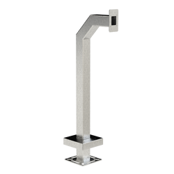 PEDESTAL PRO 33PE1-PDK-03-304 42" Stainless Gooseneck Pedestal - Surface Mount RDRQR