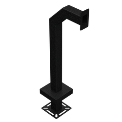 PEDESTAL PRO 33PE1-PPRO-01-CRS 42" Heavy Duty Gooseneck Pedestal - Surface Mount Single Gang Cutout