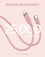 Anker <b>641</b> USB-C to Lightning Cable (Flow, 3 ft Silicone)