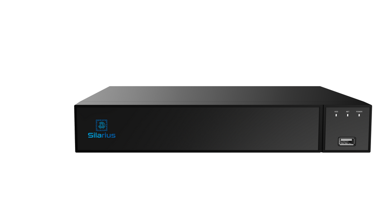 Silarius Pro Series SIL-NVR4CHPOE 9CH total, 4-Channels 4K POE NVR Gigabit, NVR, NO HDD