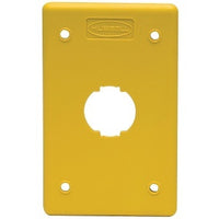 Hubbell HI124PY HI-IMPACT Faceplate Non-M, 1G, 2-Port, Yellow