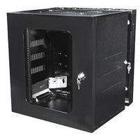 Hubbell HSQ2426 CabinetQUADCAB Wall Mount 2'H x 26"D Black, Rack Cabinet and Frame