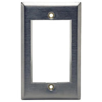 Hubbell IMSS1 Ceiling Mount Wall Mount Plate, Single Gang 3U Stainless Steel Plate