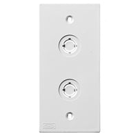 Hubbell KP212W KP Series Dual Coax Opening Faceplate, 1-Gang, White