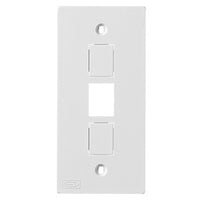 Hubbell KP2163W KP Series 1-Gang, 3 Jack Openings Faceplate, White