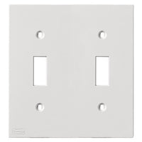 Hubbell KP2W Faceplate Keypad Series 2 Gang Toggle, White