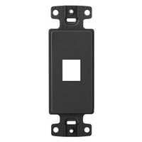Hubbell NS611BK Decorator Keystone Frame Plate, 1-Port, Black