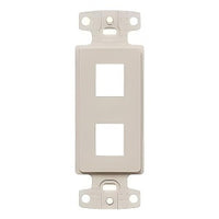 Hubbell NS612LA NetSelect Plate Decorator Frame, Keystone, 2-Port, Light Almond