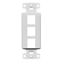 Hubbell NS613W NetSelect Plate Decorator Frame, Keystone, 3-Port, White
