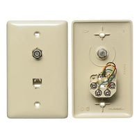 Hubbell NS747I Ceiling Mount Wall Mount Plate, Ivory