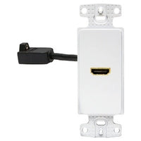 Hubbell NS801W 1-Gang Frame with 1-HDMI Female to Female, Decorator, White