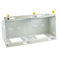 Hubbell NSAV124M netSELECT FPTV Enclosure, 4-Gang, Metallic, White