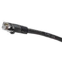 Hubbell NSC6BK01 netSELECT 24/8 CAT6 Patch Cord, Slim, Snagless, PVC-CM, 1' Black