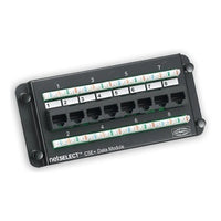 Hubbell NSODM6C6A Net Select CAT6A Data Module, 6-Port, Black