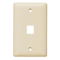 Hubbell NSP11LA Wallplate Label-Less -Gang 1-Port, Light Almond