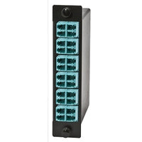 Hubbell OCLCD50GC Cassette Fiber, LCD to 2MPO, OM3, 24-Fiber, Type C, Aqua