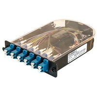 Hubbell OCSPLCD12S2 12-Fiber Splice Cassette, LC Duplex Adapters, Zirconia Ceramic, OS2 SM, Blue