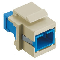 Hubbell SFFSCSEI Snap-Fit Fiber Adapter, SC Simplex, Flush, Ivory