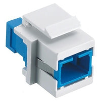 Hubbell SFFSCSGNW Keystone Snap Fit, Flush, SC Simplex, Zircon Sleeves, Green, White