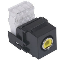 Hubbell SFRC110Y Snap-Fit, RCA Connector, 110 Block, Yellow Insulator, Black