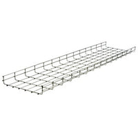 Hubbell HBT0216 Wire Basket Tray, 2"H x 16"W x 118"L, Pre-Galvanized, Round