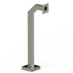 PEDESTAL PRO 42-3-12-N 42" Heavy Duty Nickel Finish Gooseneck Pedestal