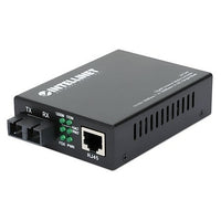 Gigabit Ethernet Single-Mode Media Converter, 10/100/1000Base-T to 1000Base-LX, Distances of Up to 12.4mi