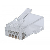 FastCrimp CAT6 RJ45 Modular Plugs UTP, 3-Prong for Solid and Stranded Wire, 50 Plugs in Bag