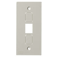 Hubbell KP2163 KP Series 1-Gang, 3 Jack Openings Faceplate, Office White