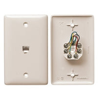 Hubbell NS732LA 1-Gang Wall Plate with 6-Position 6-Conductor Jack, Screw Terminals