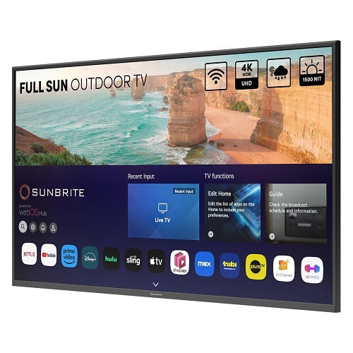 SunBrite SB-FS-75-BL 75" Solis 4K Full-Sun Outdoor Smart TV