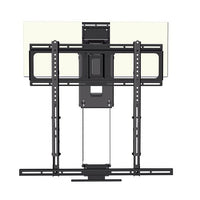 MantelMount MM720 Pro Series Pull Down TV Mount, 80-Degrees Extended Swivel with Included Adapter, 9-Degrees Tilt, Black Matte