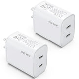 Usb C Charger Block, Igenjun Dual Usb-C Port Power Adapter - Phone Charger With