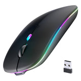 Mouse, Rechargeable, Led, Silent, Ultra-Thin Design (Bluetooth 5.2 And 2.4Ghz Us